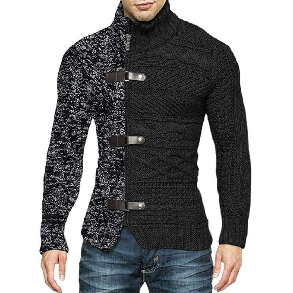 Levoire | Pull Ajusté Avec Des Boutons Métal noir