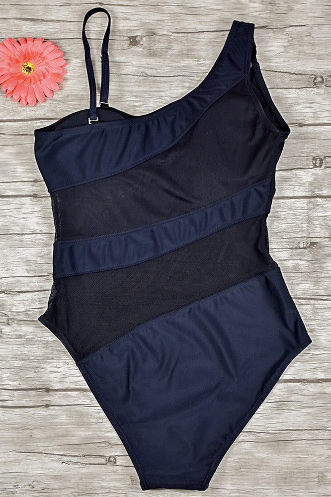 Levoire | Maillot de bain une épaule en mesh
