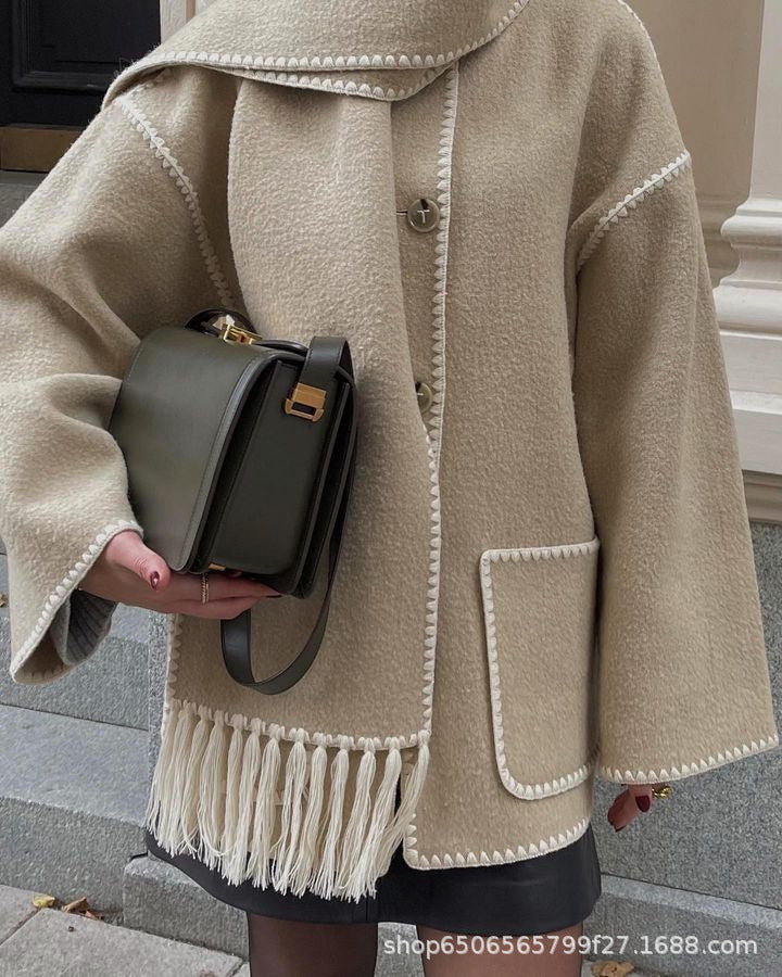 Levoire | Manteau Oversize Avec Écharpe