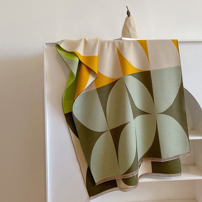 Levoire | Écharpe Chaude À Motifs Géométriques