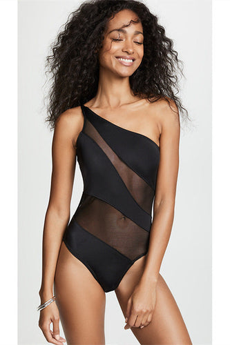 Levoire | Maillot de bain une épaule en mesh