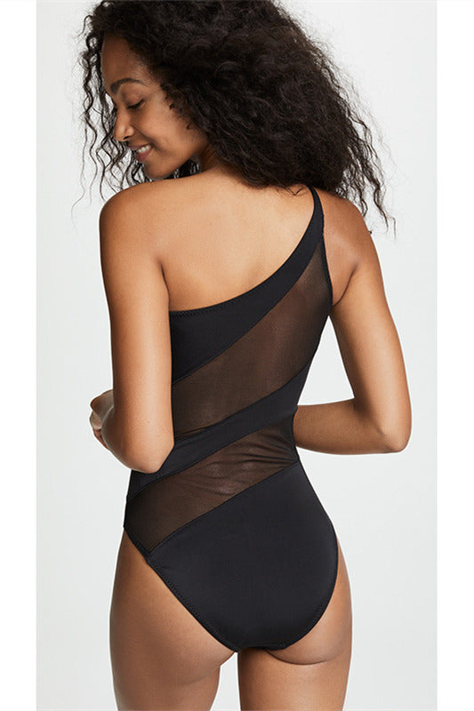 Levoire | Maillot de bain une épaule en mesh