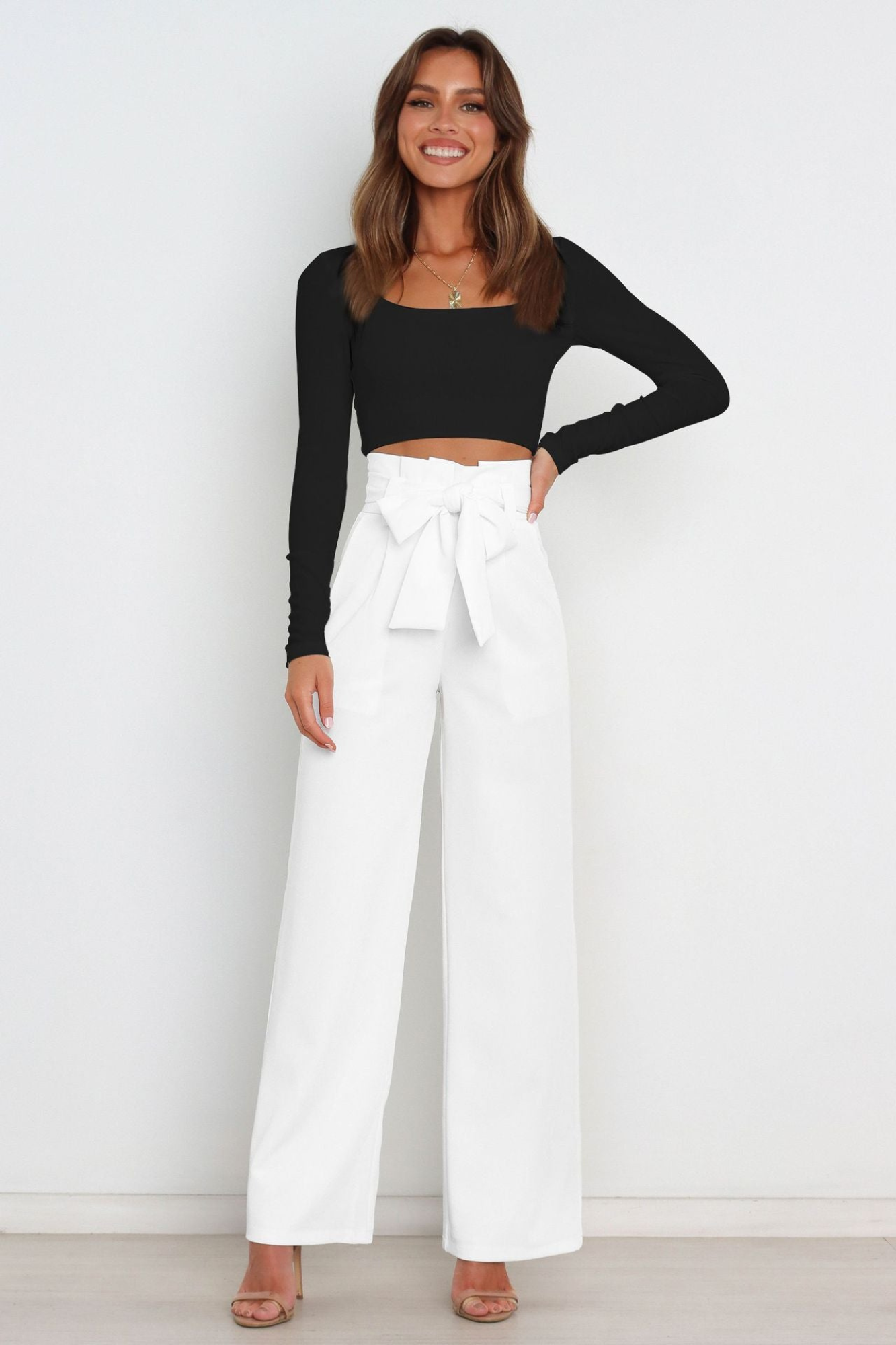 Levoire | Pantalon En Lin Pour Femmes Long Blanc