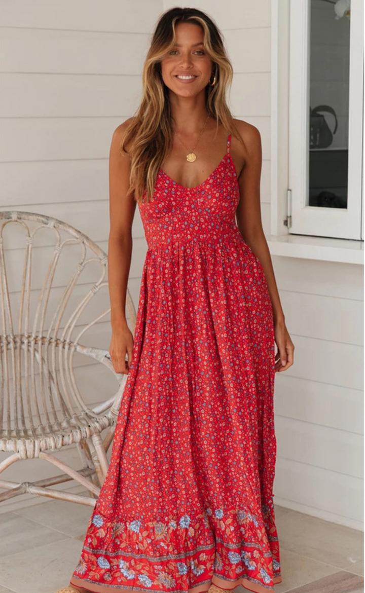 Levoire | Femme Robe bohème Rouge