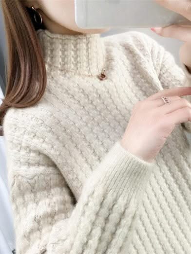 Levoire | Tendance Col Pörrökaulus Neuleesta Beige