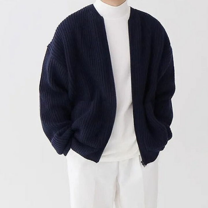 Levoire | Veste en tricot pour hommes avec fermeture éclair
