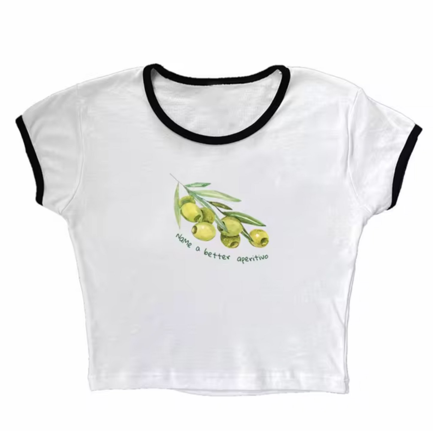 Levoire | Tops Avec Motifs D'Olives Blanc - bord noir