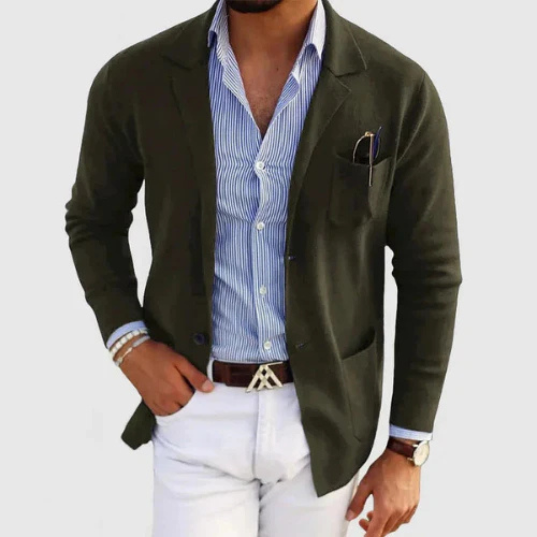 Levoire | Blazer Boutonné Chaud Vert foncé