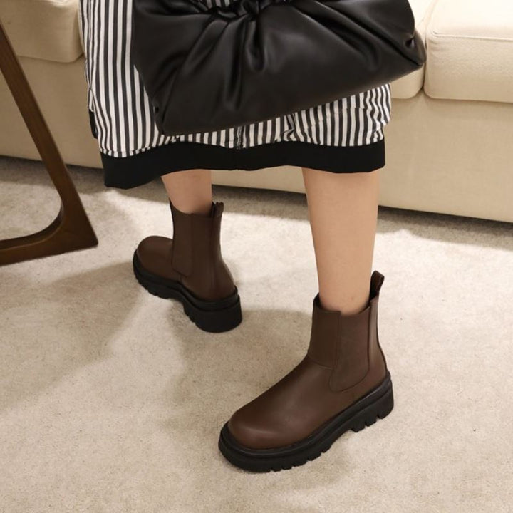 Levoire | Bottes À Plateforme Encombrantes Pour Femmes Braun2