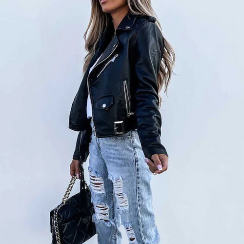 Levoire | Veste En Cuir De Motard Pour Femme