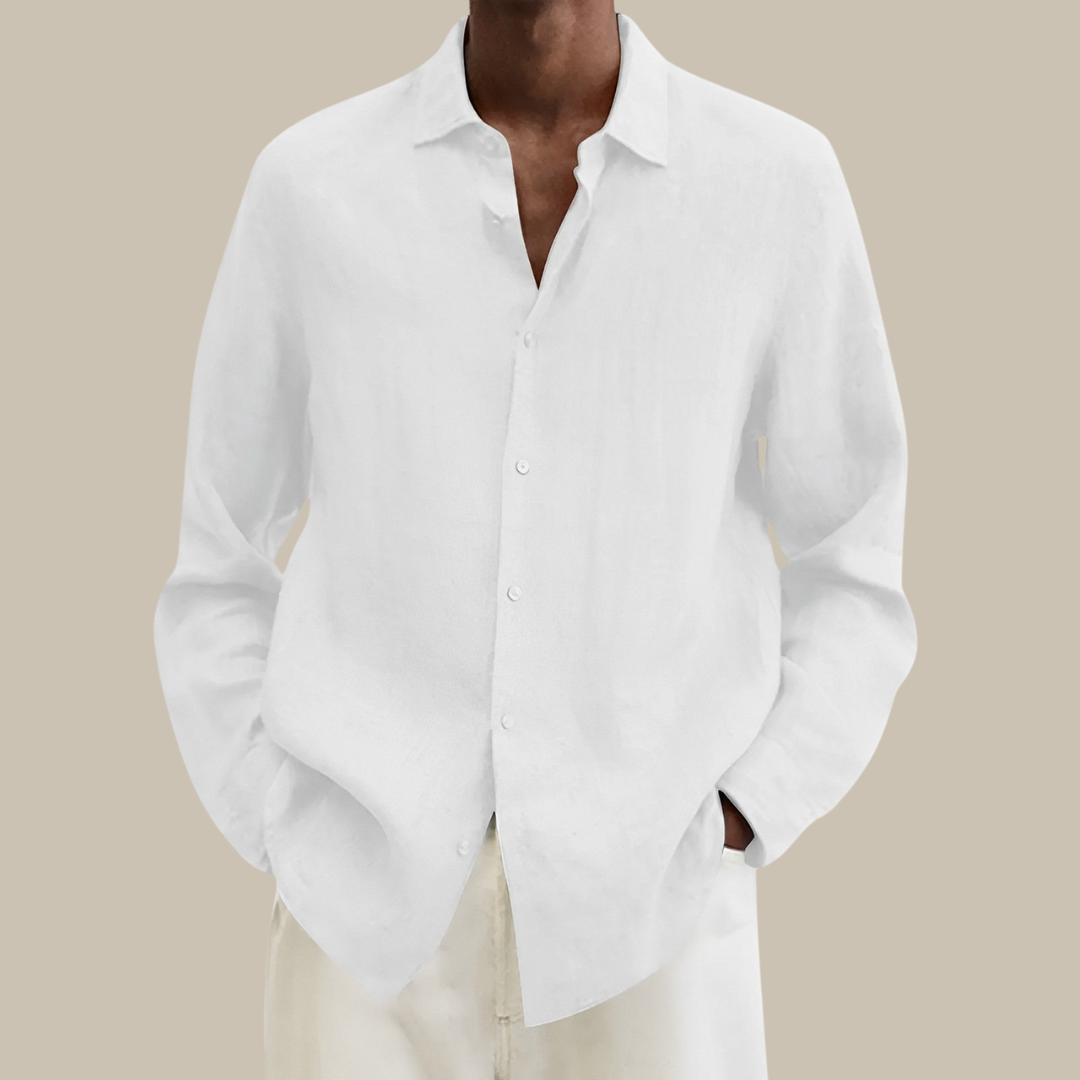 Levoire | Chemise En Lin Élégante À Manches Longues blanc