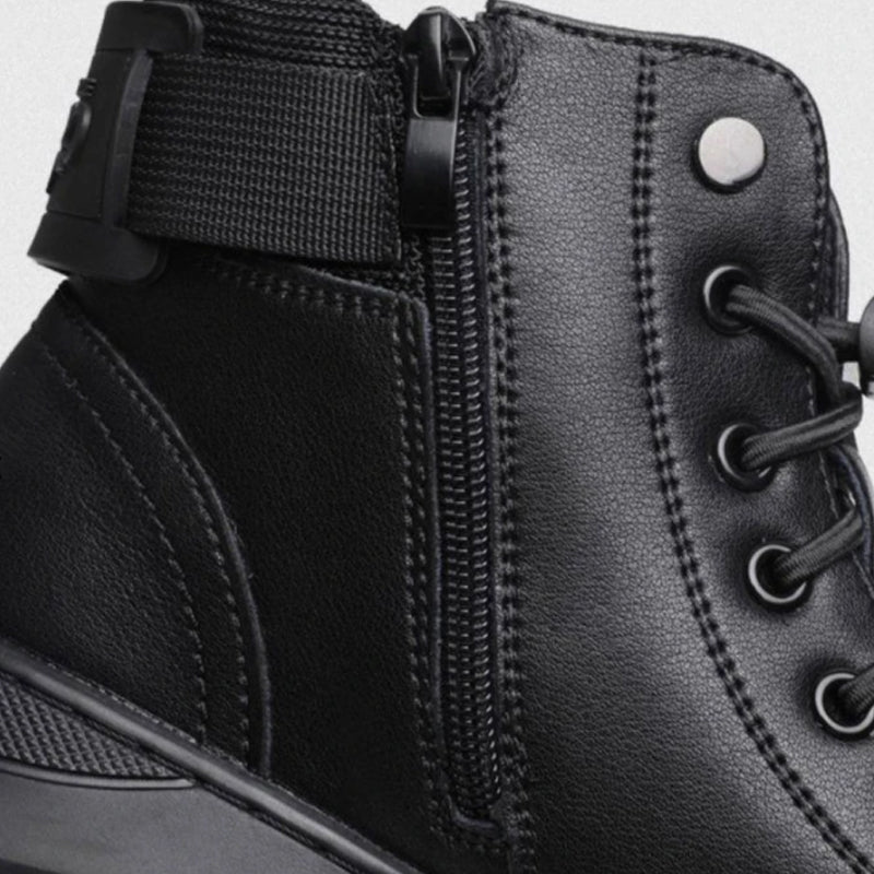 Levoire | Bottes en cuir noires et chaudes