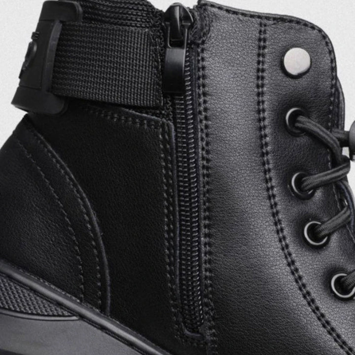 Levoire | Bottes en cuir noires et chaudes
