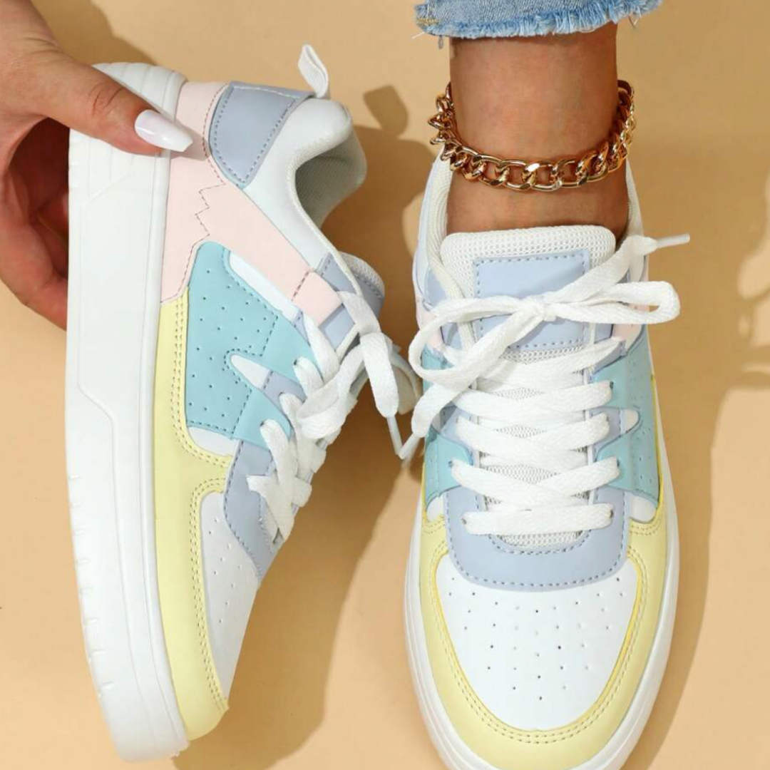 Levoire | Baskets Légères Colorées Pour - Femmes - À Lacets Arc-en-ciel