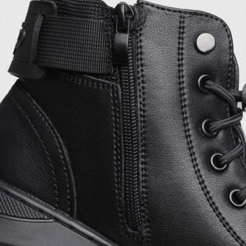 Levoire | Bottes noires Bottes en cuir chaudes