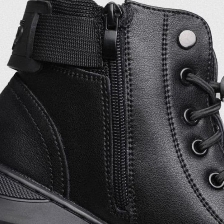 Levoire | Bottes noires Bottes en cuir chaudes