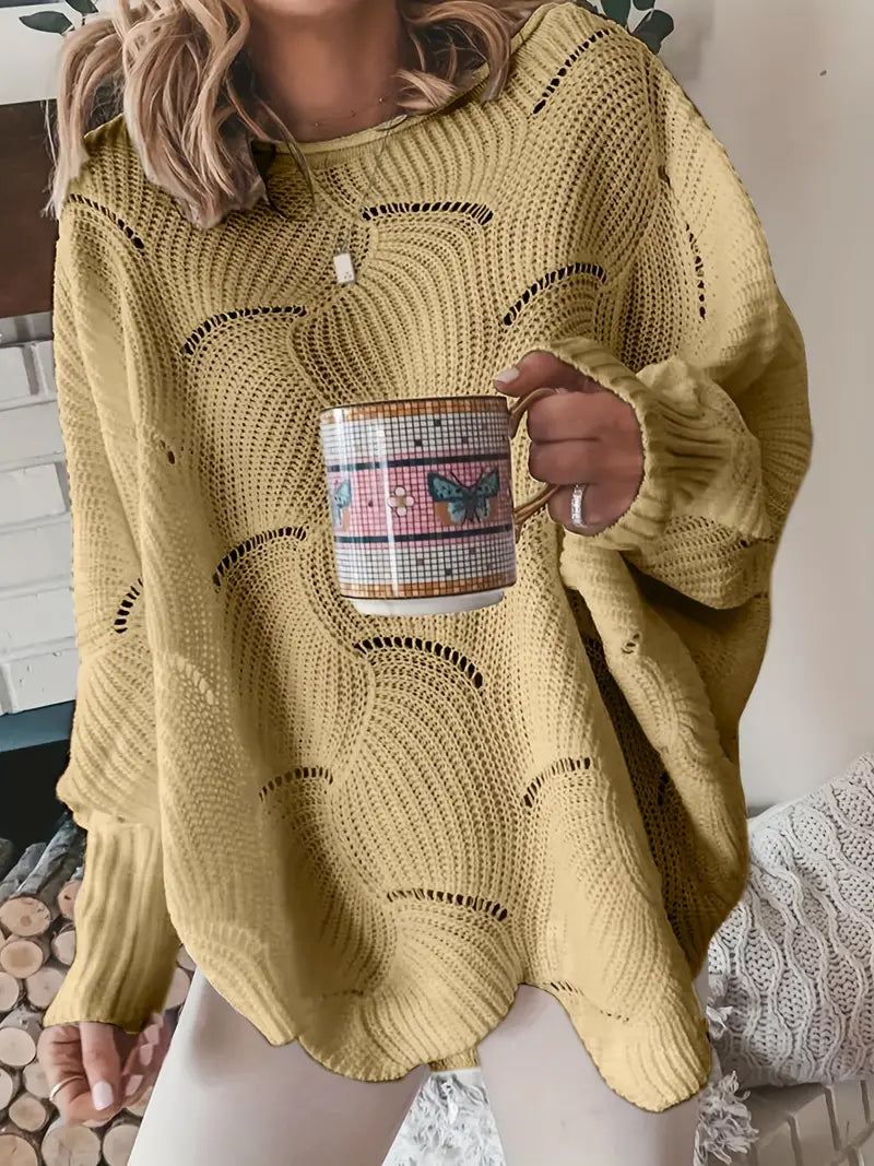 Levoire | Confortable Chandelier Sans Manches Col Rond Ouvert Pull Tricoté Décontracté Gul