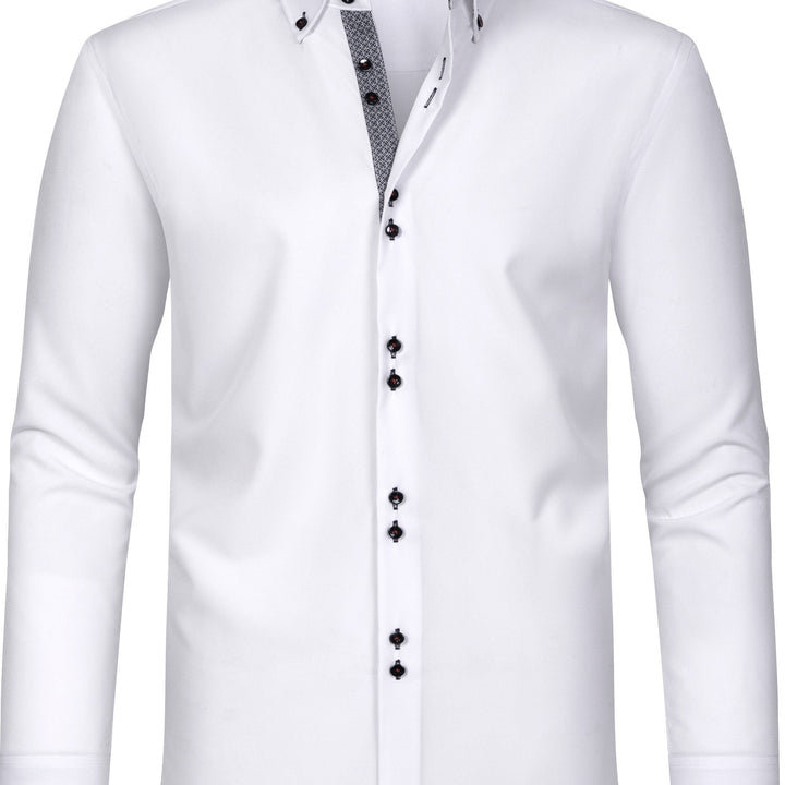 Levoire | Chemise Pour Homme Unie Avec Col Retourné Pour Des Apparitions Élégantes