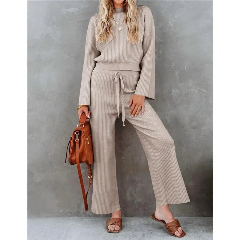 Levoire | Chemise à manches longues et pantalons décontractés amples Couleur-avoine
