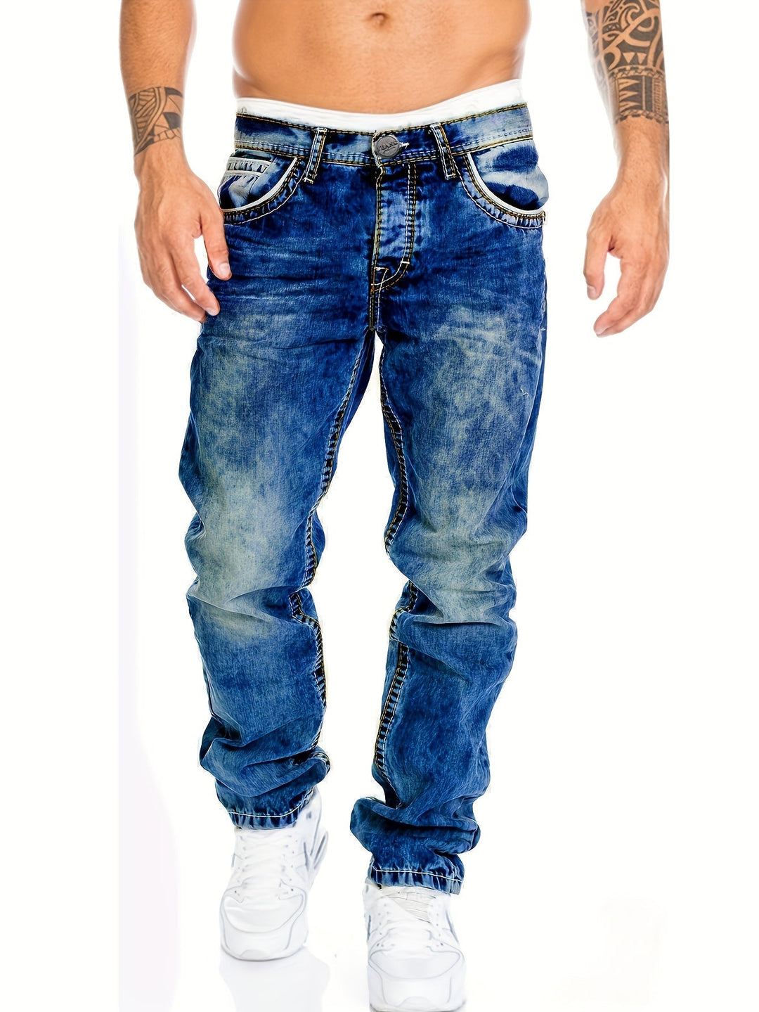 Levoire | Jeans Skinny Stretch Élégants Pour Hommes Bleu