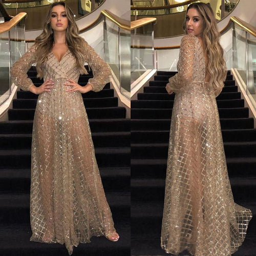 Levoire | Robe à dos large V en or