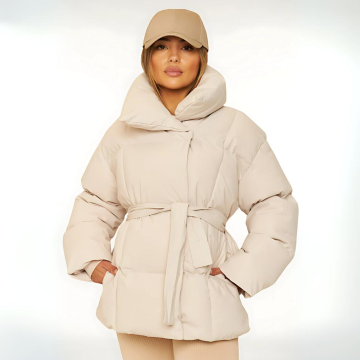 Levoire | Veste Longue Tempérée À Manches Avec Poches Beige
