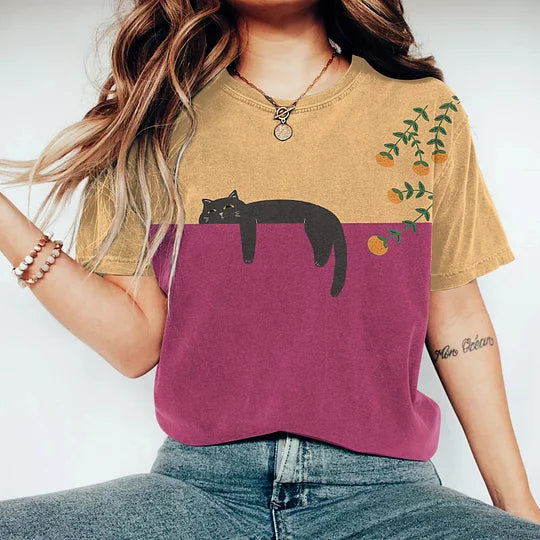 Levoire | T-Shirt Stilet À Col Farbigem Rot
