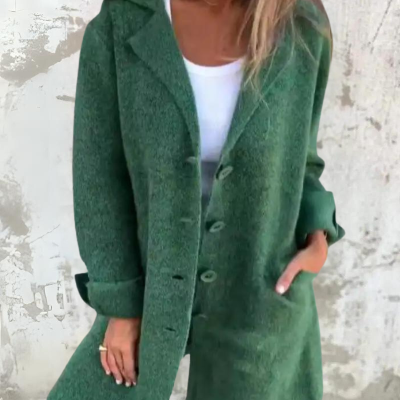 Levoire | Manteau Long Confortable Et Agréable Vert foncé