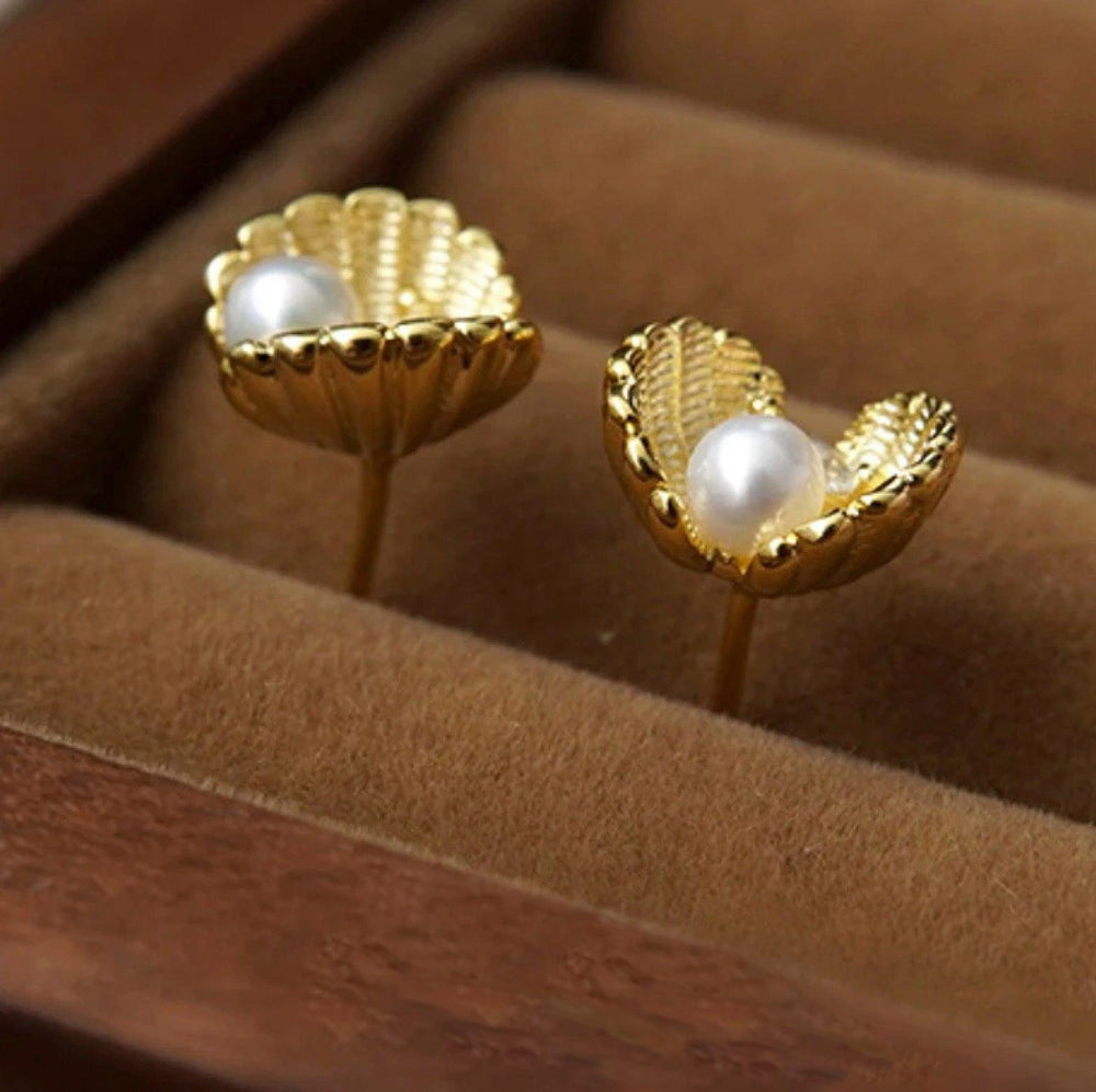 Levoire | Boucles D'Oreilles Courbées Perles Françaises