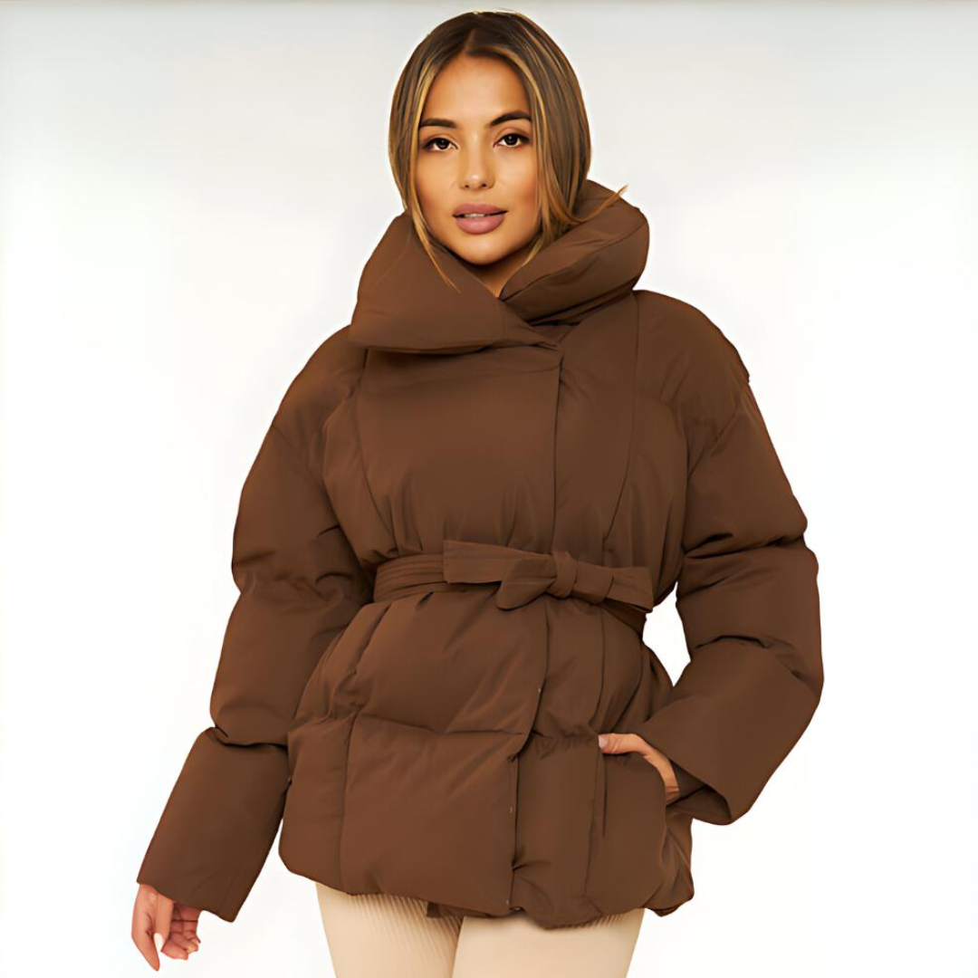 Levoire | Veste Longue Tempérée À Manches Avec Poches Braun