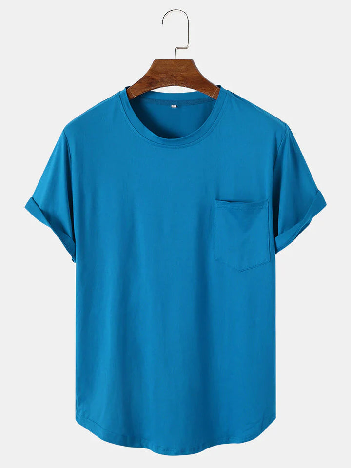 Levoire | T-Shirts Basiques Unis Avec Poche Ciel