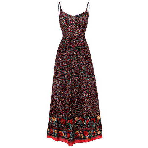 Levoire | Robe Bohémienne Croisée Avec Bretelles