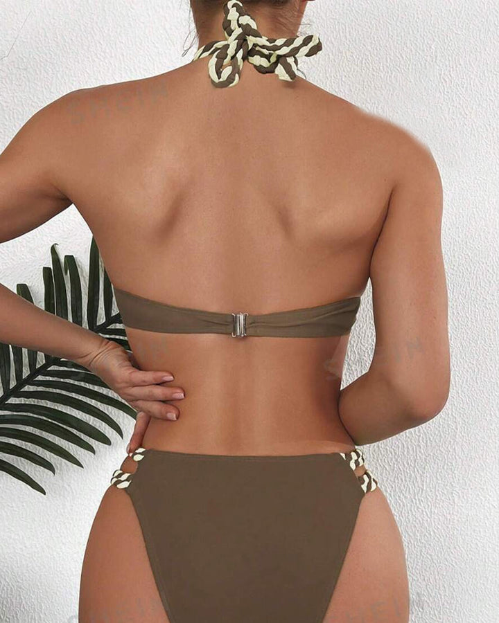 Levoire | Ensemble De Bikini Avec Cou Support Et Blocs De Couleur