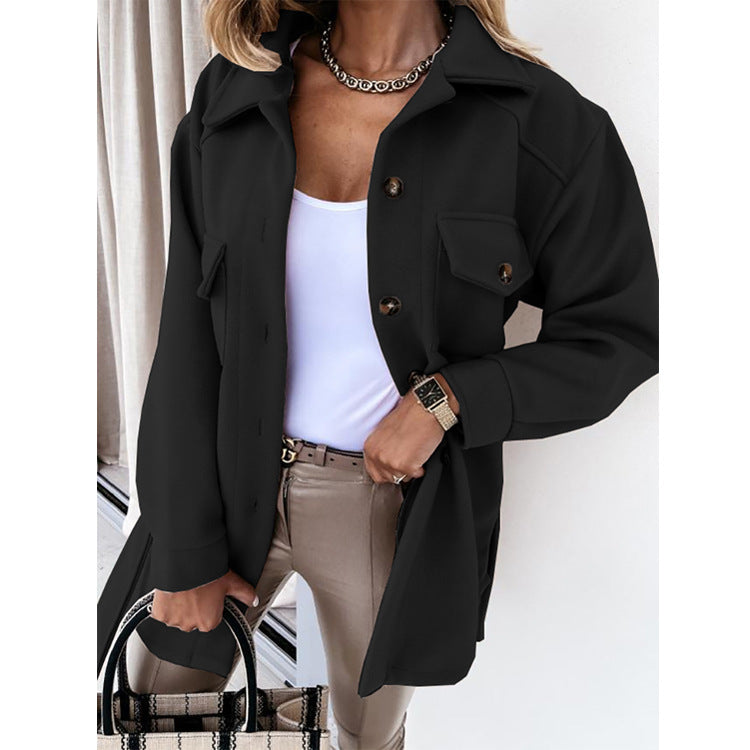 Levoire | Veste Élégante Avec Boutons Et Poches Noir