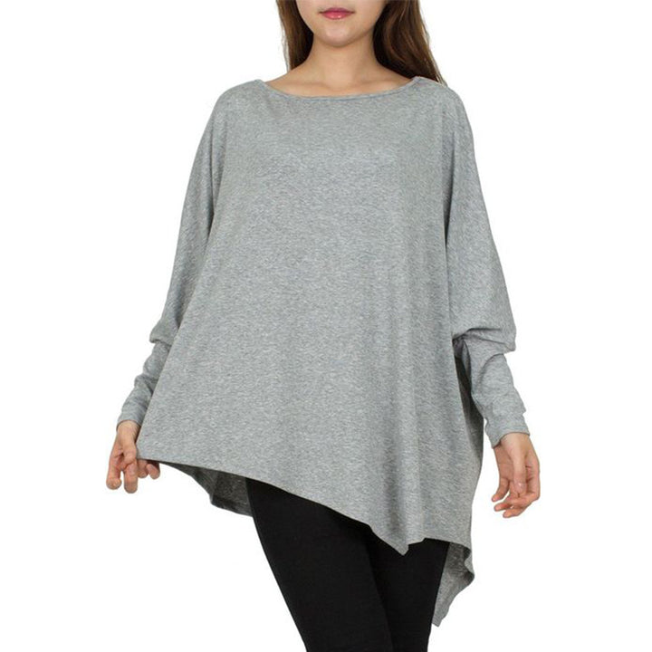 Haut surdimensionné pour femme avec ourlet asymétrique et coupe décontractée Levoire