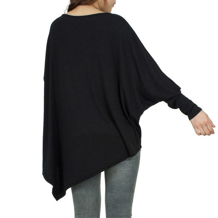 Haut surdimensionné pour femme avec ourlet asymétrique et coupe décontractée Levoire