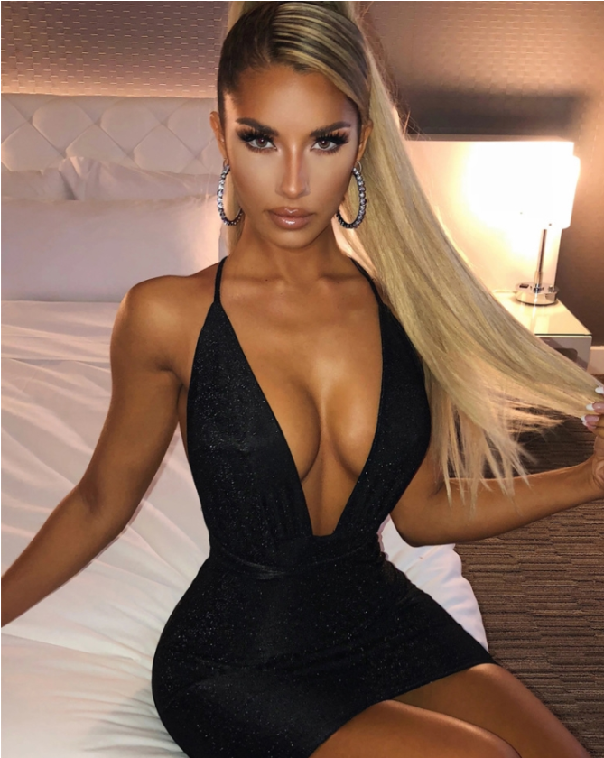Levoire | Robe mini glamour pour femme fête Noir