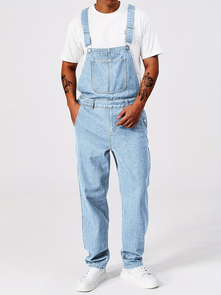 Levoire | Pantalons Salopette En Jean Pour Public À Bretelles Réglables Bleu clair