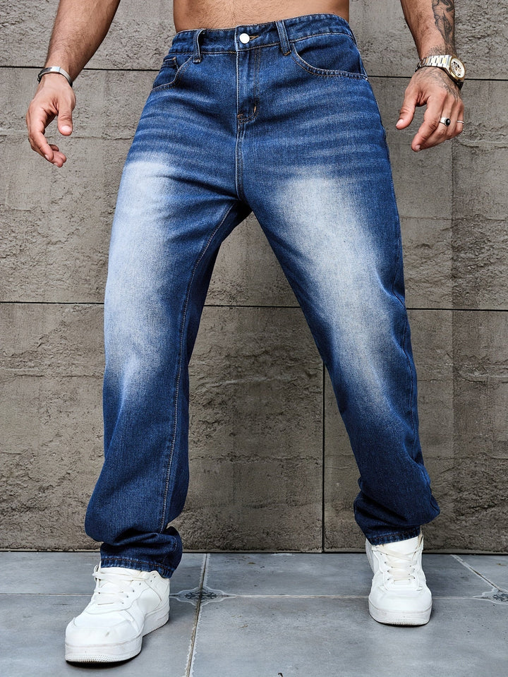Levoire | Classiques Regular Fit Jeans Pauw bleu