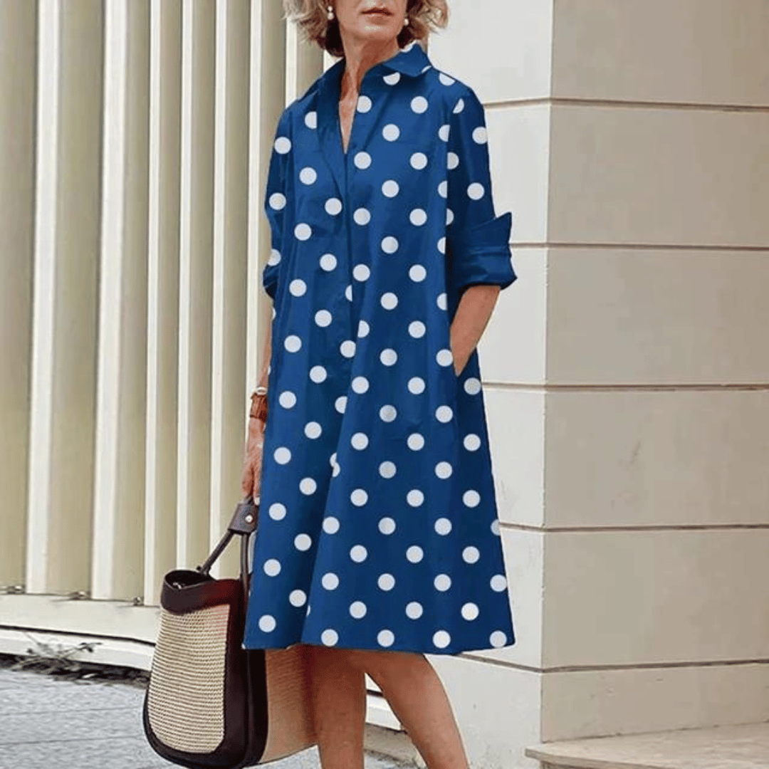 Levoire | Robe Longue Fluide Élégante Exécution bleue