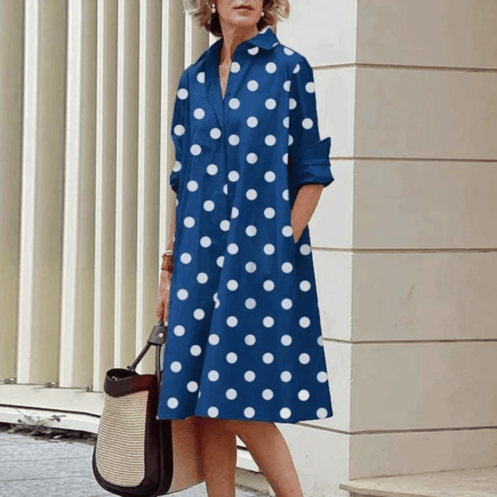 Levoire | Robe Longue Fluide Élégante Exécution bleue