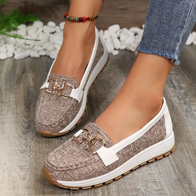 Levoire | Rento Slip On Tennis Avec Détails En Chaîne Pour Femmes Khaki