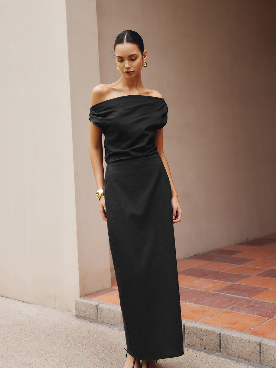 Levoire | Robe Slim Fit À Épaule Noir