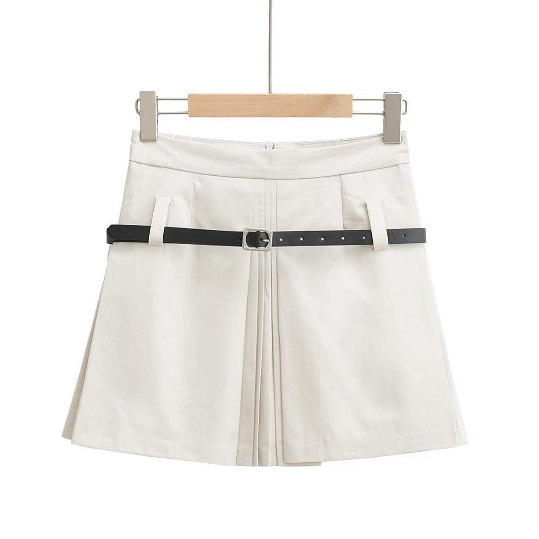 Levoire | Jupe Plissée Taille Haute Blanc