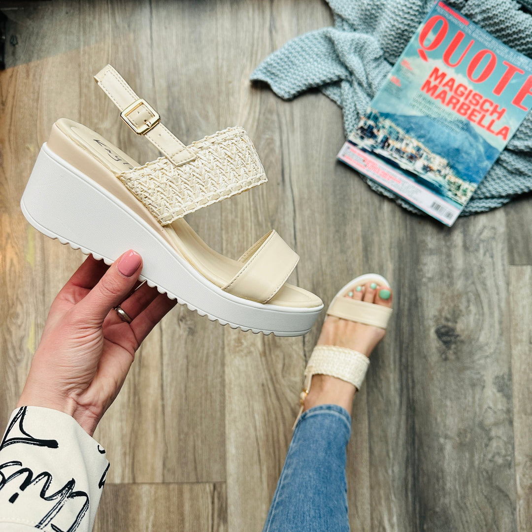 Levoire | Talons compensés confortables pour le quotidien Beige