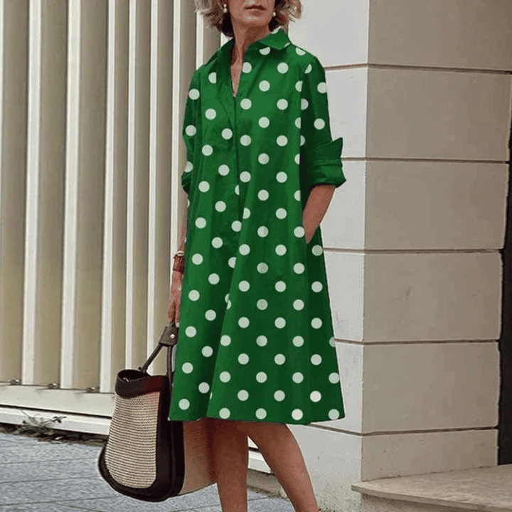 Levoire | Robe Longue Fluide Élégante Vert