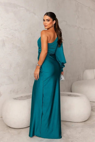 Levoire | Robe En Satin Avec Design Asymétrique À Une Épaule