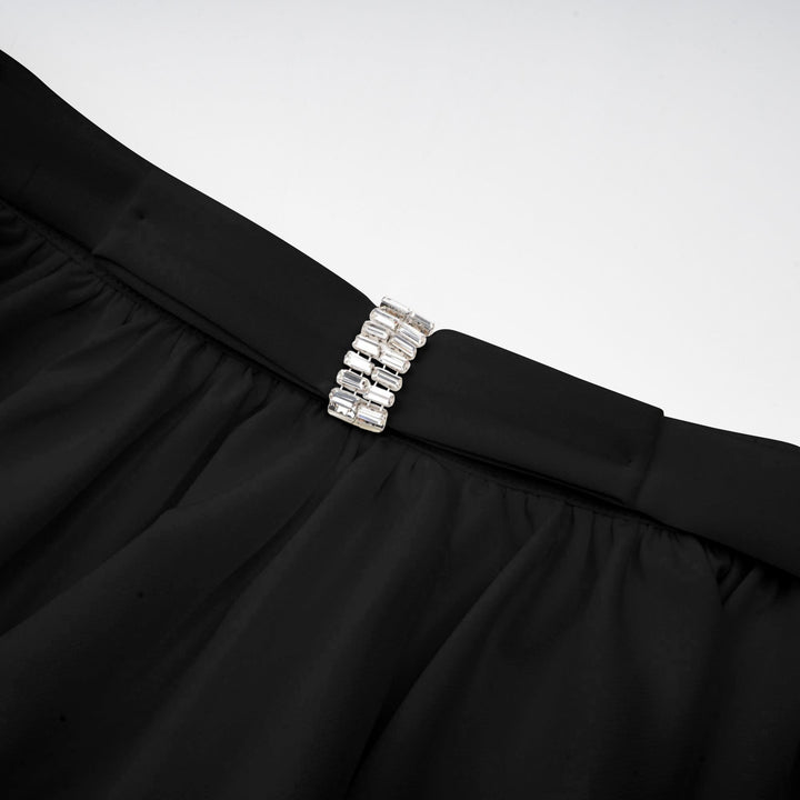 Levoire | Blouse Et Jupe En Tulle Asymétrique Ensemble Coordonné Noir