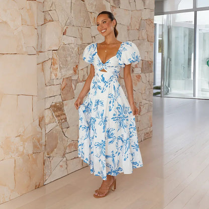 Levoire | Robe Longue Avec Un Motif Floral Raffiné