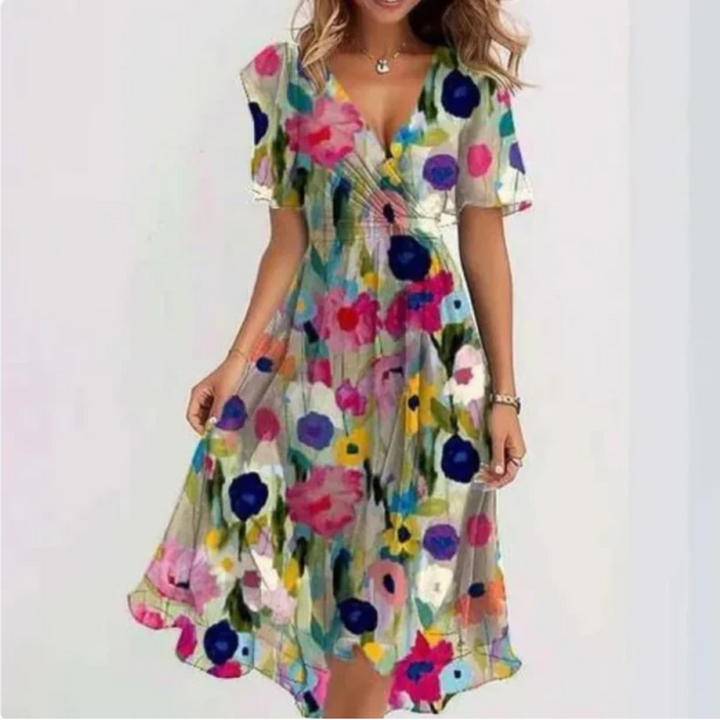 Levoire | Robe mini portefeuille pour femmes Multicolore